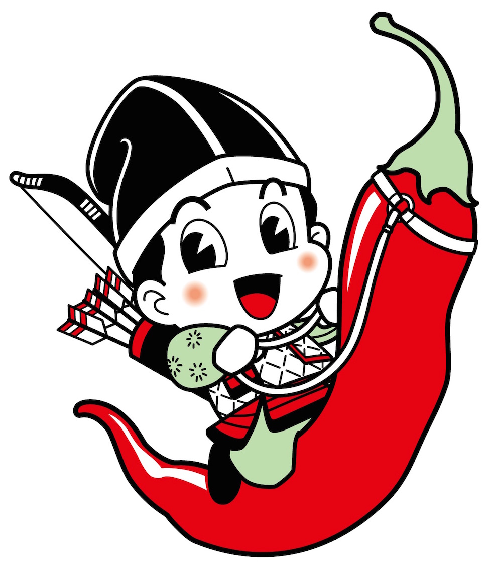 ①与一くん唐辛子乗馬_